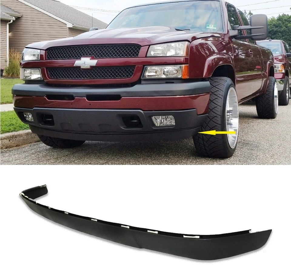 Lower Valance For 2003-06 Chevy Silverado 1500 Deflector Extension Textured Foto 1 de 4