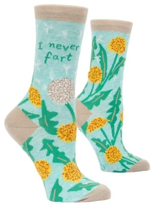 Blue Q Women's Crew Socks - I Never Fart - Novelty Adult Gift 4-9 uk