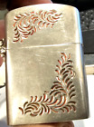 Vintage *Fine Decorative Floral Fern Design Sterling Silver Zippo Insert Lighter