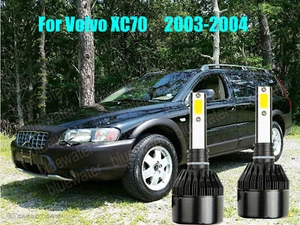 LED For Volvo XC70 2003-2004 Headlight Kit H7 6000K White CREE Bulbs Low Beam - Picture 1 of 9