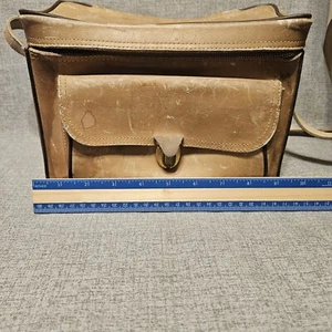 VTG 1950s Perrin "The Sportsman-502" Cowhide Leather Camera Bag Hard Case USA - Picture 1 of 11