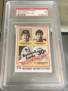 1978 Topps Baseball Cello Pack Molitor Trammell Rookie On Top Psa 7 Free Ship - Picture 1 of 3