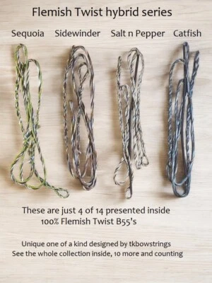 Flemish Twist Bowstrings B55 for recurve or longbow / HYBRID series only $18.95! - Image 1 of 4