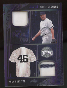 2023 Leaf Bronx Legacy NYC Bronx Two Roger Clemens Andy Pettitte /20 Jersey