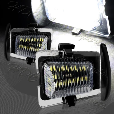 Luzes de placa de licença LED 6000K xenônio branco 18-SMD 2007-2018 Jeep Wrangler JK - Imagem 1 de 4
