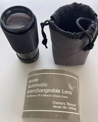 Vintage Sears 70:210mm f/4.0 Macro Zoom Lens Model 202 7377700 See Description.. - Image 1 of 4