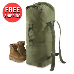 U.S Military Issue Duffle Nylon Travel Duffel Bag w/ Padded Shoulder Straps USA - Picture 1 of 3