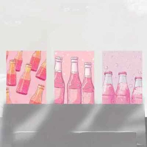 3pcs Vibrant Summer Beverage Bottle Metal Print  Ready to Hang Art - Picture 1 of 7