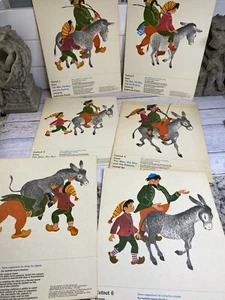 6 vintage cutout from The man the boy the donkey 1965 Scott Foresman - Picture 1 of 10