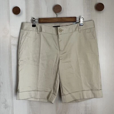 The Limited Shorts Womens Size 36x10 Khaki Walking Shorts Flat Front Stretch NWT - Imagem 1 de 4
