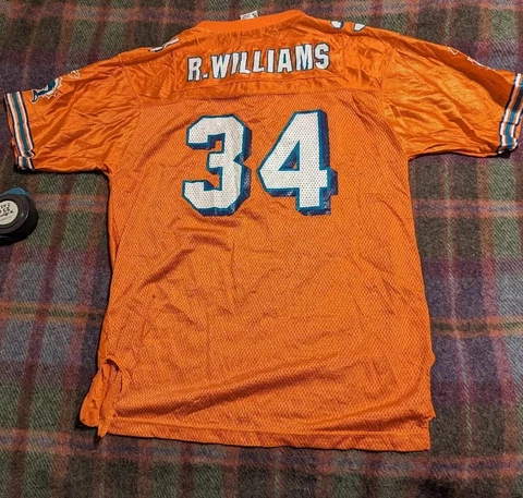 Vtg Reebok NFL Vintage Miami Dolphins Ricky Williams #34 Youth Jersey Size XL Cover