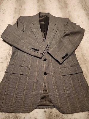 Vintage PIERRE CARDIN 3pc Suit Mens Plaid Checkered Gray Black Dual Vent 2button - Image 1 of 4
