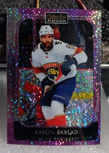 2021-22 O-Pee-Chee Platinum #57 Aaron Ekblad Violet Pixels #'d/299 Hockey Card - Picture 1 of 2