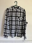 Pair of mens flannel shirts, Large, Black/White And Red/Black