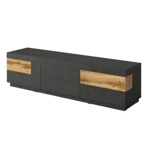 Lowboard Silke TV-Unterschrank 206x50,5x53cm anthrazit matera Wotan Eiche (18733 - Bild 1 von 5