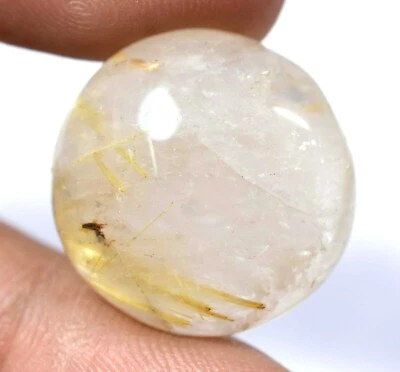 30.85 Ct Natural Rutilated Crystal Inside Brown Hair Top Quality Loose Gemstone - Image 1 of 4