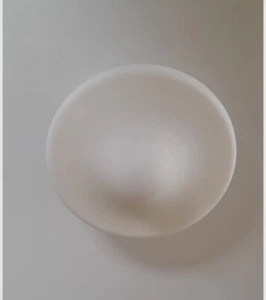 Plafoniera applique tonda bianca in vetro tipo Murano bianco opale 25 cm 1 LUCE - Foto 1 di 5