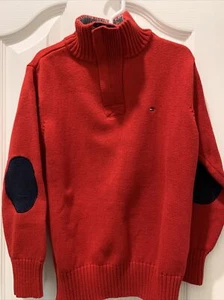 Boys Red Hilfiger Sweater Size 6 - Picture 1 of 4
