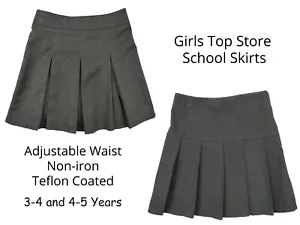Niñas Gris Faldas Escolares Cremallera Cintura Ajustable Exstore 3-4 años y 4-5 años - Imagen 1 de 5