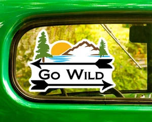 GO WILD DECALs 2 Aufkleber Natur Bogo für Auto Fenster Stoßstange Laptop Wohnmobil 4x4 - Bild 1 von 1