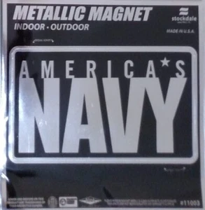 U.S. Navy 6 Inch Magnet, Metallic Chrome Shimmer Design, Auto Home, United... - Picture 1 of 1
