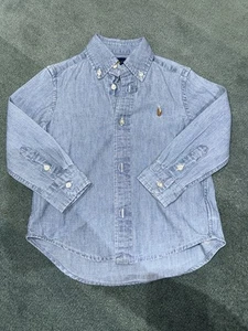 AUTHENTIC Ralph Lauren Toddler Blue Jeans Shirt, Age 2 - Picture 1 of 1