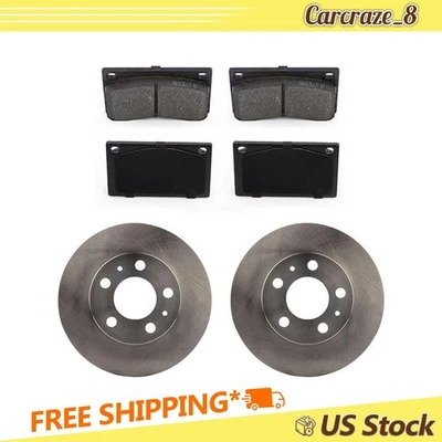 Front Brake Pads and Rotors Kit for Volvo 242 2.0L 1975, for Volvo 244 2.0L 1975 - Image 1 of 4
