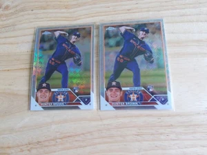 Hunter Brown 2023 Topps Chrome LogoFractor RC Lot - Picture 1 of 1
