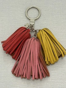 Kate Spade Palmer Drive Tassel Keychain Pink Red Yellow - Picture 1 of 5