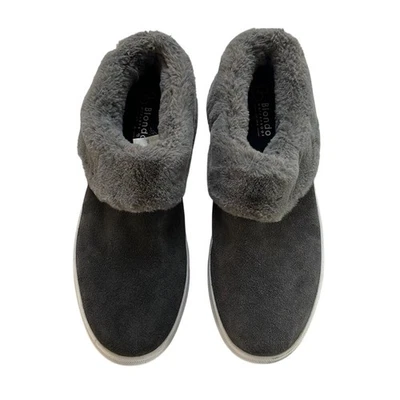 Zapatillas deportivas de cuero sin cordones Suri impermeables grises para mujer talla 9 forradas de piel sintética Foto 1 de 4