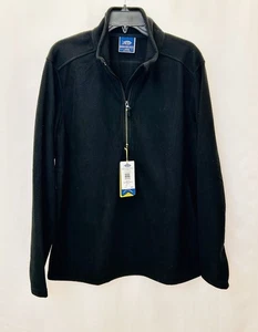 NWT AFTCO MEN'S SUNDOWN 1/4 ZIP FLEECE / BLACK / MEN’S LARGE - Picture 1 of 7