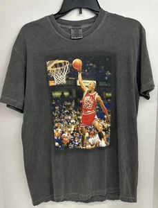 Comfort Colors Gray Chicago Bulls #23 Graphic Print T-Shirt Size Medium - Picture 1 of 6