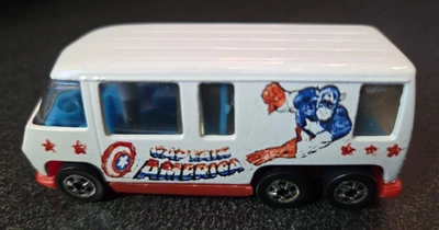 Autocaravana GMC Hot Wheels Blackwall Capitán América años 80 máquinas escena blanca #3 Foto 1 de 4