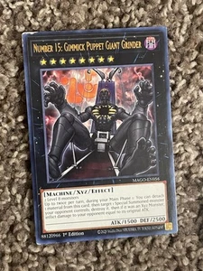 Number 15: Gimmick Puppet Giant Grinder Maximum Gold Yugioh #MAGO-EN056 Rare - Picture 1 of 2