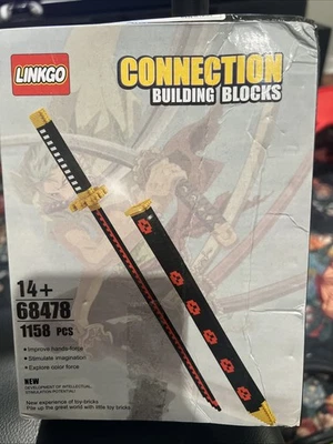 Linkgo Connection Building Mini Lego Blocks Scabbard   1158 PCS Zoro One Piece - Image 1 of 3