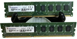 ADATA 8GB (2x4GB) DDR3 1600MHz Desktop RAM AD3U1600W4G11-B Tested U-DIMM - Picture 1 of 4