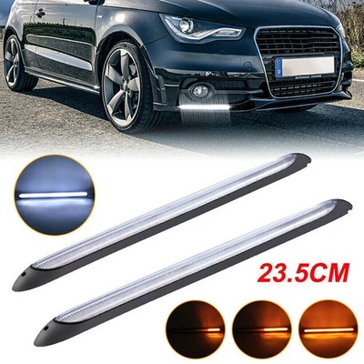 2x Auto LED Tagfahrlicht Tagfahrleuchten DRL Universal Scheinwerfer 12V 23,5cm - Bild 1 von 4