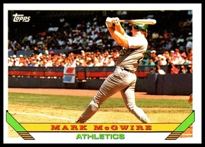 1993 Topps Mark McGwire #100 Oakland Athletics 1B Power Hitter - Picture 1 of 3