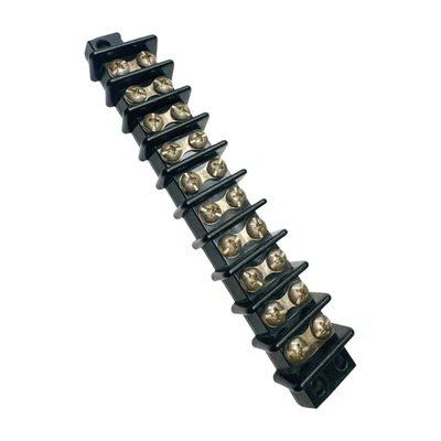 Kulka 602 Terminal Block 2-Row, 10 Position **Chipped** - Image 1 of 4