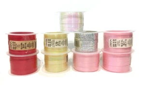Gift Wrap Curling Ribbon Lot Irridescent Sparkly Pink Red Yellow Silver Balloons - Picture 1 of 8