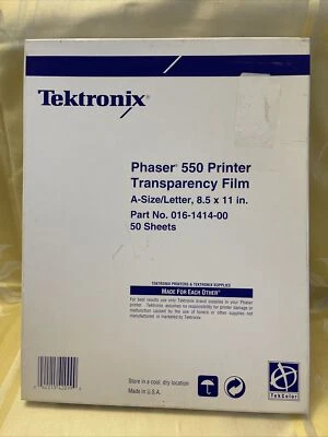 Tektronix Phaser 550 Printer Transparency Film No. 016-1414-00 - Image 1 of 2