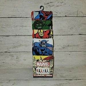 Marvel Socken Herren 8-12 Neuheit Freizeit Crew 6 Paar Spiderman Avengers Iron Man - Bild 1 von 11