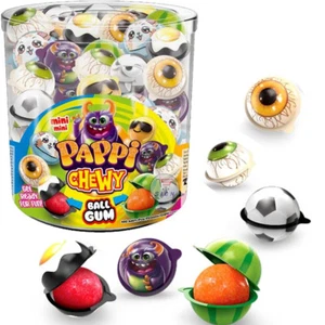 10-200 Pappi Chewy Mini Ball Gum Assorted Flavours Fun & Fruity Gum Kid Gift Box - Picture 1 of 7