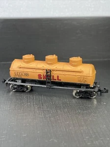 N Scale VTG NIB Atlas 2291 Shell 3 Dom Tank Car Orange - W2 - Picture 1 of 11