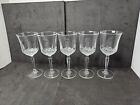 St. George ‘American Heritage’ Cut Crystal Wine Glasses Set Of 5 Vintage Water