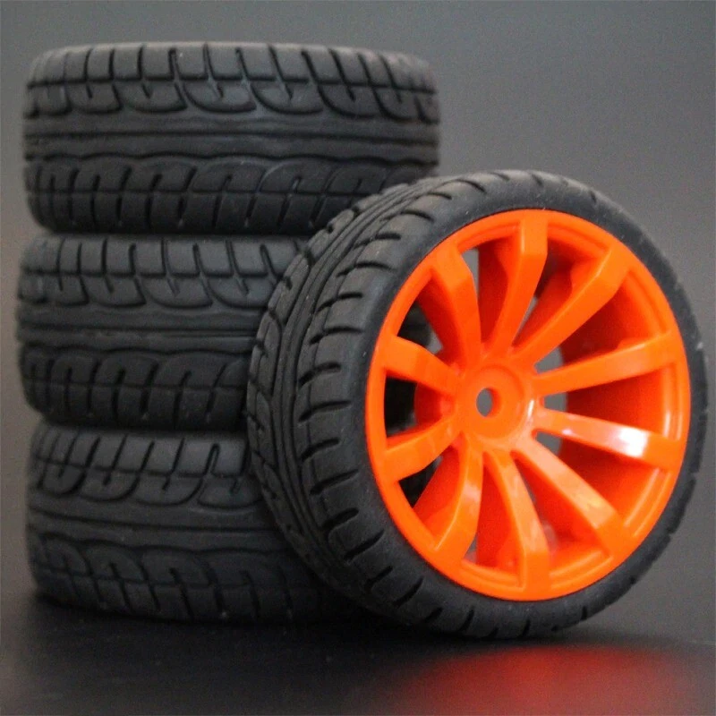 1/10 Onroad Rc Car Wheel Rubber Tires For Hpi Sport 3 Sprint 2 flux Rs4 e10 - Image 1 of 1