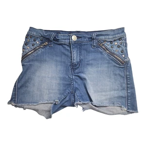 Rock & Republic Pixie Star Studded Denim Jeans Frayed Shorts Womens Size 6 - Picture 1 of 11
