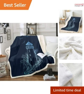 Manta polar microfibra 50x60 Ocean Birds viaje ligero sofá decorativo Foto 1 de 4