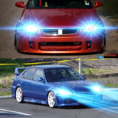 For HONDA CIVIC 1992-2003 H4 HB2 8000K COB Front LED Headlight Hi/Lo Beam Bulbs - Image 1 of 4