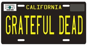 Jerry Garcia The Grateful Dead 1965 CA License Plate - Picture 1 of 1